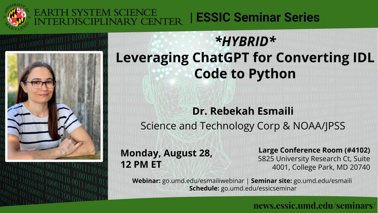 Rebekah Esmaili seminar flyer