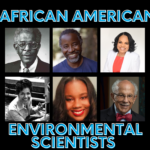 Grid with six headshots and text that says "African American Environmental Scientists."
