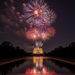 fireworks over the Lincoln Memorial